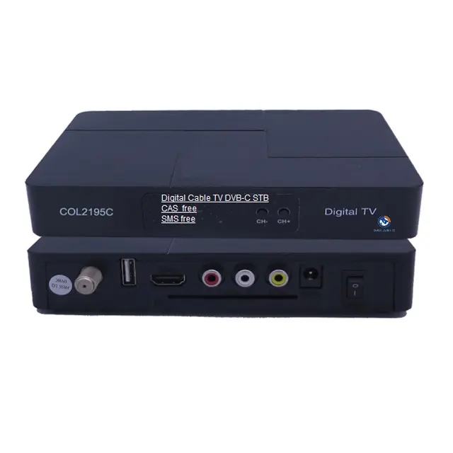 กล่องทีวีร้อนเครื่องถอดรหัส Catv Mpeg4,กล่องรับสัญญาณ Full HD Dvbc Qam Hd Cas Sms กล่องรับสัญญาณดิจิตอล COL2195C