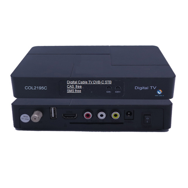 Hot TV Box Catv Decoder Mpeg4 Full HD Set Top Box Dvbc Qam Hd Cas Sms Digital Set Top Box COL2195C