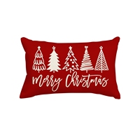 Housse de coussin vert Joyeux Noël, décoration de Noël pour canapé, cadeau festif durable