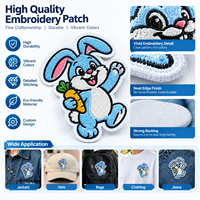 Patchs brodés personnalisés animaux mignons à thermocoller ou à coudre pour vêtements d'enfants, vestes, chapeaux, sacs, et projets DIY