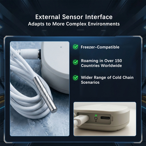 Registrador de Datos de Temperatura y Humedad 4G, Monitor Remoto Global con <span class=keywords><strong>Sonda</strong></span> Externa, Alarma en Tiempo Real para Transporte de Vacunas en Cadena de Frío - Product Image 3