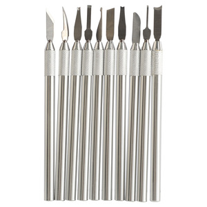 Stainless Steel Jewelry <b>Engraving</b> <b>Tools</b> Set For DIY Wax Carving And Sculpting With Angle Blades - Product Image 1