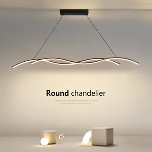 Minimalist Dining Room Long Strip Chandelier Pendant Light Restaurant Nordic Modern Kitchen Pendant Light