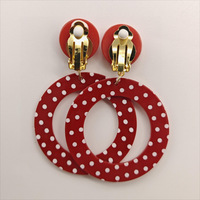 Boucles d'oreilles vintage à pois ludiques, nouveau design, personnalité tendance, simples, élégantes, polyvalentes, diverses boucles d'oreilles, accessoires de charme