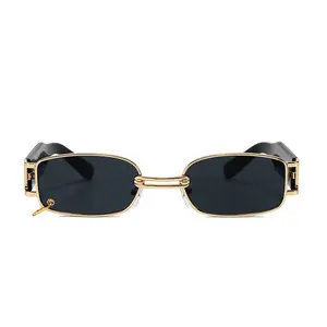 Fashion Small Rectangle Women Luxury Sunglasses Brand Designer Vintage Punk Men Sun Glasses Shades UV400