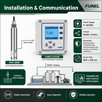 Pengontrol pH ORP Online PPH-500B dengan Sensor Suhu pH 0-14pH IP68 RS485 Modbus untuk Pemantauan Air Limbah