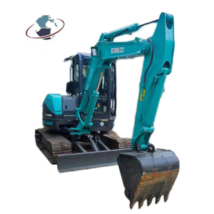 Mini excavadora Kobelco SK55 en buenas condiciones, precio bajo, excavadora usada, peso operativo de 5 toneladas, bomba de engranajes, rodamiento, motor PLC, marca Deutz - Product Image 1