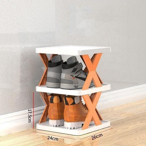 Estante organizador de <span class=keywords><strong>zapatos</strong></span> multicapa Simple fácil de montar soporte de <span class=keywords><strong>zapatos</strong></span> de plástico plegable para el hogar - Product Image 2