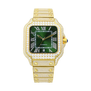 Montre NUOYA Iced Out VVS Moissanite pour Homme, Cadran à Chiffres Romains, Testeur de Diamant Inclus, Bijou de Luxe Hip Hop, Cadeau pour Homme - Product Image 3