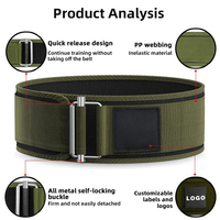 Ceinture de musculation personnalisée avec logo pour hommes, idéale pour le cross-training, les squats, la force athlétique et l'haltérophilie