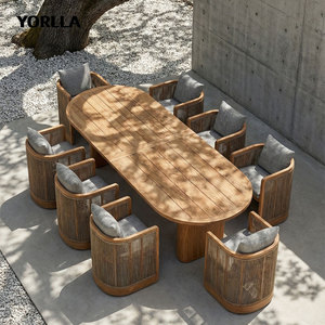 YORLLA Set <span class=keywords><strong>da</strong></span> Pranzo <span class=keywords><strong>da</strong></span> Giardino in Teak Moderno Personalizzato, Produttore all'Ingrosso di <span class=keywords><strong>Tavoli</strong></span> e Sedie <span class=keywords><strong>da</strong></span> <span class=keywords><strong>Esterno</strong></span> <span class=keywords><strong>Resistenti</strong></span> <span class=keywords><strong>alle</strong></span> <span class=keywords><strong>Intemperie</strong></span> - Product Image 1