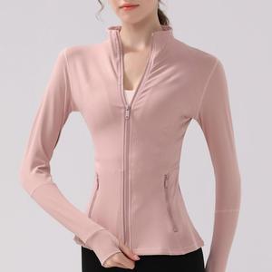 Factory Custom Your Own Logo Breathable Front Women's Plus Size Skinny Fit Outdoor <b>Yoga</b> Fitness <b>Jacket</b> <b>Jacket</b> - Product Image 2