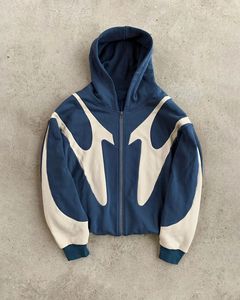 Sudadera con Capucha de Moda Urbana para <span class=keywords><strong>Hombre</strong></span>, Estilo Hip-Hop, Estampado de Patchwork, Chaqueta Y2K, Sudadera Deportiva, Nueva Colección Otoño/Invierno - Product Image 5