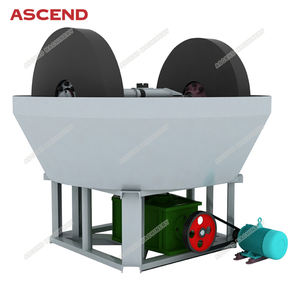 Molino de sartén húmeda, máquina de <span class=keywords><strong>tahona</strong></span> con 3 rodillos para equipo de minería de roca dorada - Product Image 3
