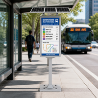Affichage numérique solaire écologique 24-55 pouces 1500-1800 nits lisible en plein soleil Écran publicitaire intelligent pour ville connectée