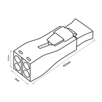 ING Luminaire Disconnect PUSH WIRE Technologie 600V 2-poliger berührungssicherer Steckverbinder Gelb PA66 94V-0 für nahtlose Elektroinstallationen
