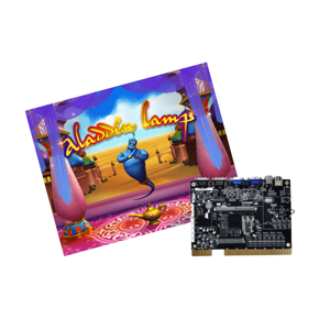 Aladdin Lamp Dual Horizontal Screen TV <b>Game</b> Console Arcade Style Machine with Wireless Controller Built-In Feature HD Output - Product Image 1