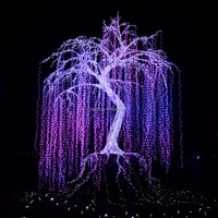 Große 3D-Farbwechsel-LED-Superbaum-Turm-Lichtshow-Motivskulptur für kommerzielle Parkbeleuchtung im Außenbereich