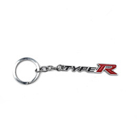 Cadeau promotionnel de voiture Porte-clés TYPE R populaire personnalisé emblème en métal en stock accessoires automobiles de gros bon marché pour hommes femmes