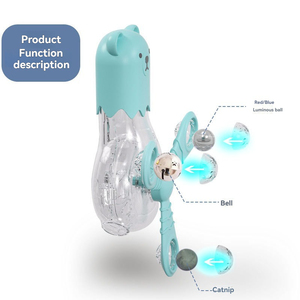 Bestverkochte beren-vormige katten speeltje, kattenknuffel met licht, geluid, roterende functies en multifunctionele voedsel dispenser, groothandel - Product Image 3