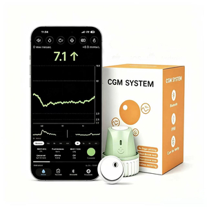Système de surveillance continue du glucose (CGM) – <span class=keywords><strong>Capteur</strong></span> et lecteur d'analyse sanguine pour la glycémie – Moniteur CGM 14 jours – Lecteur de glycémie - Product Image 2