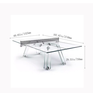 <span class=keywords><strong>Table</strong></span> de <span class=keywords><strong>ping</strong></span>-<span class=keywords><strong>pong</strong></span> 3-en-1 la plus vendue, <span class=keywords><strong>table</strong></span> de salle à manger, bureau, <span class=keywords><strong>table</strong></span> de <span class=keywords><strong>ping</strong></span>-<span class=keywords><strong>pong</strong></span> moderne, de haute qualité, durable, en verre trempé ultra clair - Product Image 6