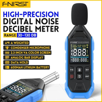 FNIRSI FDM01 Sonomètre numérique, mesureur de niveau sonore, sonomètre portable, mesureur de dB, instrument de mesure audio 30~130dB