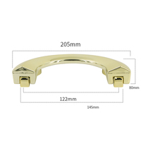 Nouvelles poignées de cercueil réglables en forme de demi-lune, style européen, accessoires funéraires, poignées de cercueil en plastique LILONG LC5018-46