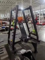 Équipement de fitness commercial REYK : Machine Smith multifonctionnelle à double système pour presse d'épaules, banc incliné et exercices abdominaux