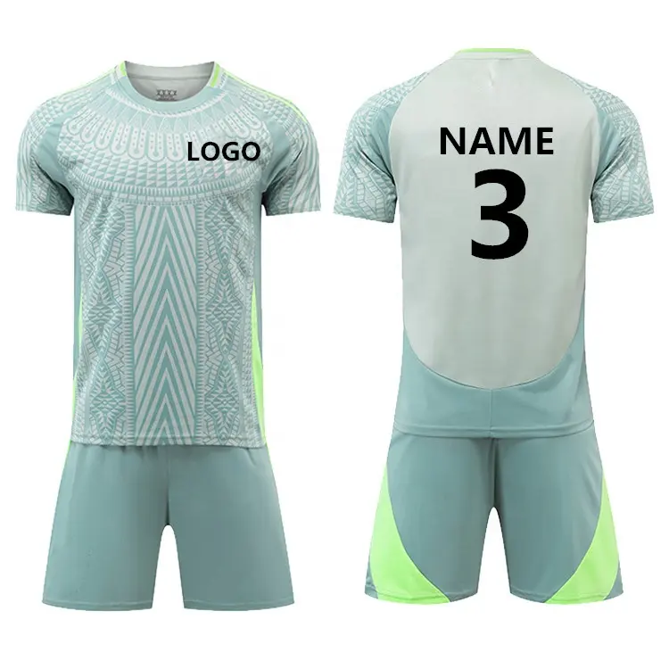 Jogo de uniforme de futebol com logotipo personalizado México, camisa de futebol de qualidade tailandesa para homens, crianças, mulheres e bebês