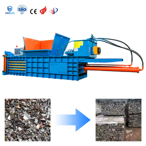 Высококачественный гидравлический горизонтальный пресс-компактор для макулатуры, картона, пластика и ПЭТ-бутылок для переработки отходов - Product Image 1