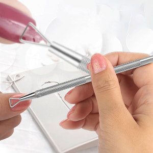 Limpiador de Uñas Reutilizable de Doble Cabeza, Duradero, Removedor de Esmalte en Gel, Empujador de Cutículas, Raspador de Uñas de Acero Inoxidable de Alta Calidad - Product Image 6