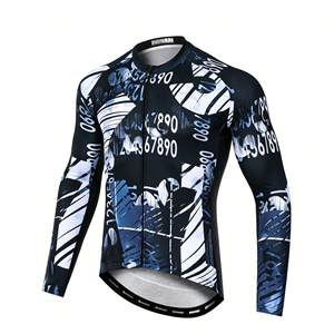 Custom <b>Long</b> <b>Sleeve</b> <b>Cycling</b> <b>Jersey</b> for Spring Autumn with Sun Protection for Road MTB Bike with Customizable Fabric and Style - Product Image 2