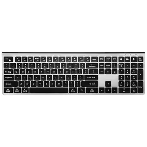 108 Key Qwerty Wireless Office Keyboard All-in-one Dual System Rechargeable BT5.0 Keyboard For MacBook iMac