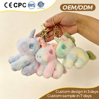 Pendentifs suspendus personnalisés sur le thème de la licorne, jouets en peluche doux, porte-clés mignon en forme de cheval arc-en-ciel, breloque pour sac à dos