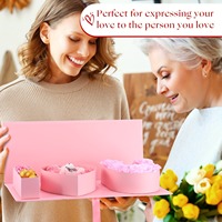 Emballage cadeau, boîte cadeau, boîte en papier, boîte cadeau pour la Saint-Valentin, boîte carrée pour la Saint-Valentin, arrangements floraux, bouquet, boîtes à fleurs en forme de cœur