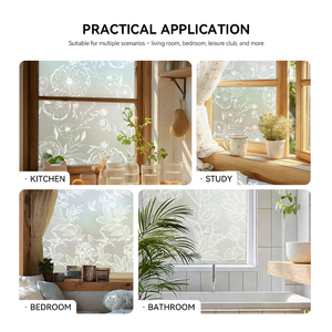 Pellicola Moderna per <span class=keywords><strong>Finestre</strong></span> in PET, Decorativa 3D Effetto Vetro Colorato, Copertura Statica Rimovibile Senza Adesivo per Casa - Product Image 3