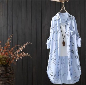 Promozione Estiva: Camicetta Casual da Donna con Bottoni Decorativi, Stampa Floreale, Camicia da Spiaggia a Maniche Lunghe, Abbigliamento da Ufficio - Product Image 3
