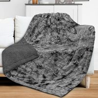 Coperte in Finta Pelliccia a Righe Super Morbide e Spesse, 100% Poliestere Anti-Pilling, Misura King Size, per l'Inverno, Prodotte in Cina