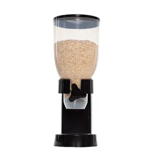 Dontalen Food-Grade PP Plastic Dry Food Bulk Kitchen Cereal Dispenser Wall Mounted Single Tank Dispenser
