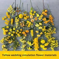 Série Jaune – Fleurs Artificielles en Soie Durables et Magnifiques : Rose, Tulipe, Phalaenopsis, Hortensia – Décoration de Mariage et d'Intérieur – Flocage