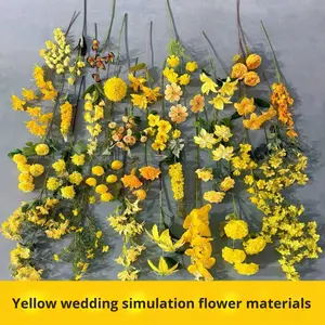 Série Jaune Fleurs Artificielles Rose Tulipe Phalaenopsis Hortensia Décoration Mariage & Maison Techniques de Stylisation & de Flocage - Product Image 2