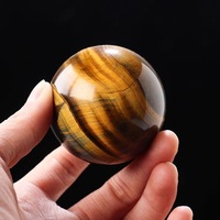 Großhandel Natürliche Gelb-Rote Tigerauge-Steinkugel Kristallkunst Kristallkugel Feng Shui Wicca Boho Heilstein für Heimdekoration