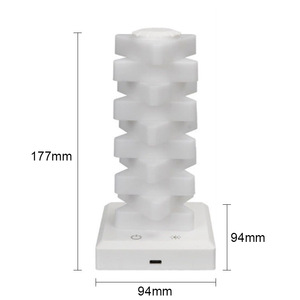Lampada da Tavolo Arcobaleno Decorata con Caramelle, Luce Notturna Ambientale per Camere dei Bambini <span class=keywords><strong>e</strong></span> Camere delle Ragazze, Design a Cubo con Stringa di Luci, USB Touch - Product Image 5