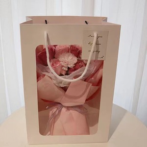 Rojo hecho a mano de punto de ganchillo artificial Flor de Rosa Flores de ganchillo <span class=keywords><strong>para</strong></span> <span class=keywords><strong>niñas</strong></span> regalo ramo de boda DIY Día de la madre de la mujer - Product Image 5