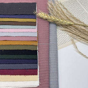 Tissu lavé <span class=keywords><strong>à</strong></span> rayures double couche 100% coton par le boulon, tissu de chemise brodé en coton floral <span class=keywords><strong>au</strong></span> <span class=keywords><strong>mètre</strong></span>/mètres - Product Image 4