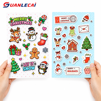 Individuelle Weihnachtsdekorationen Journal-Aufkleber Vinylbögen Wasserfeste Geschenkdekoration Kiss-Cut Scrapbook-Aufkleber für Kinder