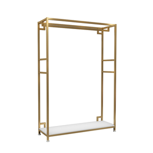 Porte-vêtements de haute qualité en acier inoxydable doré pour boutique de mariée, présentoir de robes de mariée en fer et acier inoxydable - Product Image 5