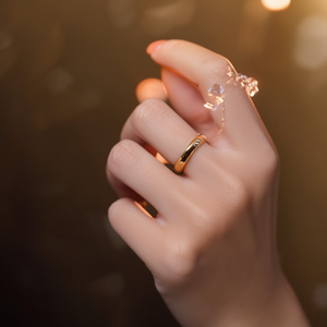 Anillo de Moda de Acero Inoxidable 316L con Baño de Oro PVD, Ajustable, para Mujer y Hombre, Regalo de Joyería - Product Image 3