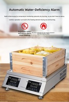 Four à vapeur professionnel 6000W à double compartiment en acier inoxydable 4 couches pour la cuisson vapeur de pains, raviolis et dim sum